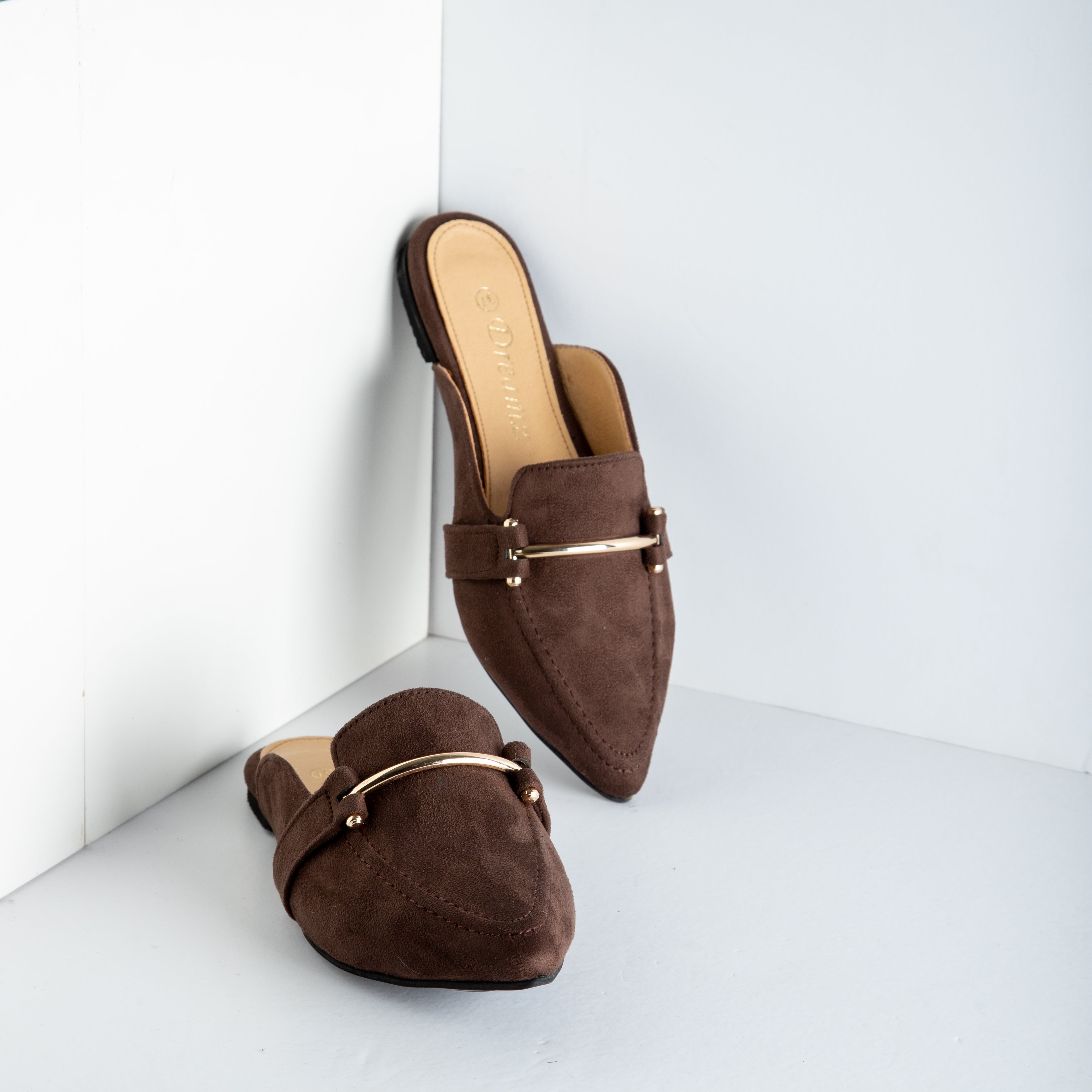 Hotta | Shiny Summer Mules - brown