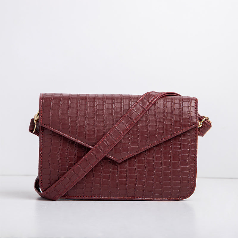 Envelope Cross-Body Bag - MAROON