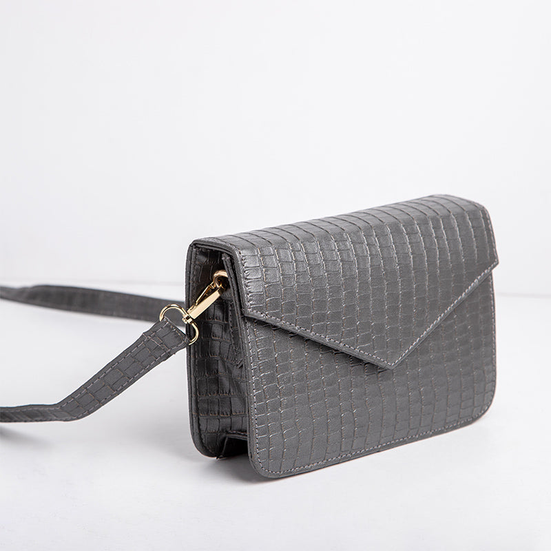 Envelope Cross-Body Bag - Gray