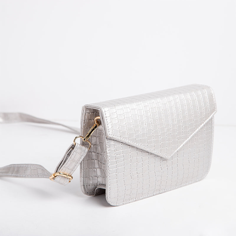 Envelope Cross-Body Bag - SILVER