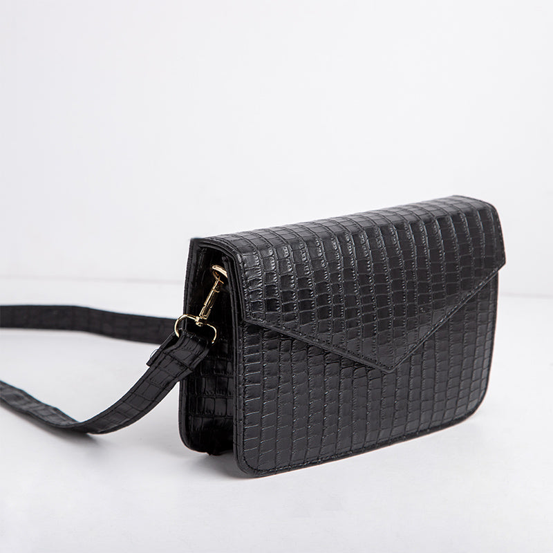 Envelope Cross-Body Bag - Black