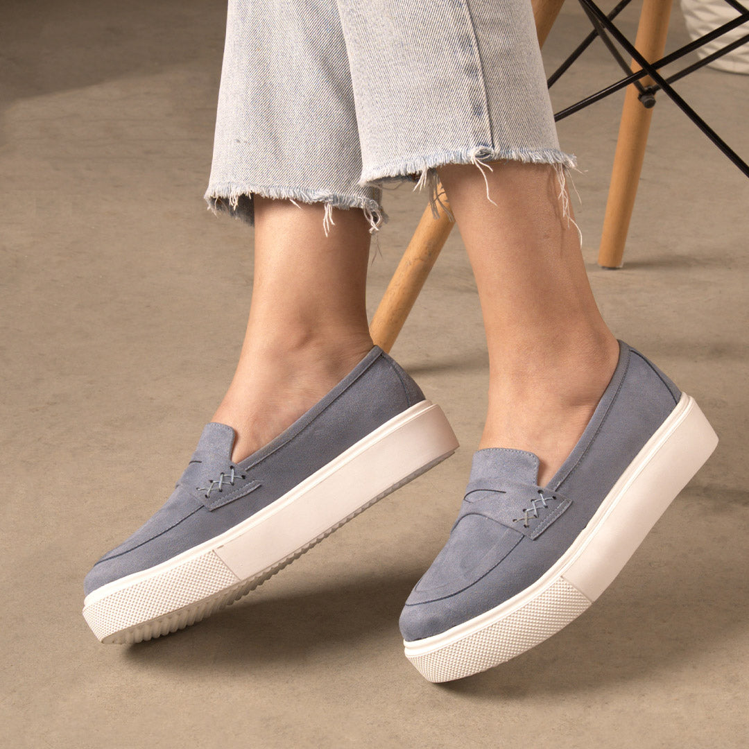 Lori Highland Loafers | baby blue