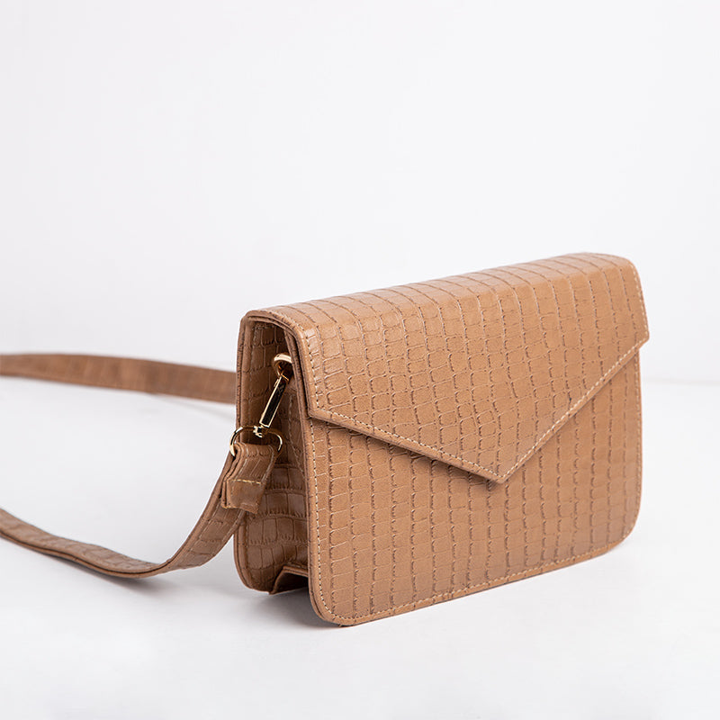 Envelope Cross-Body Bag - CAFE