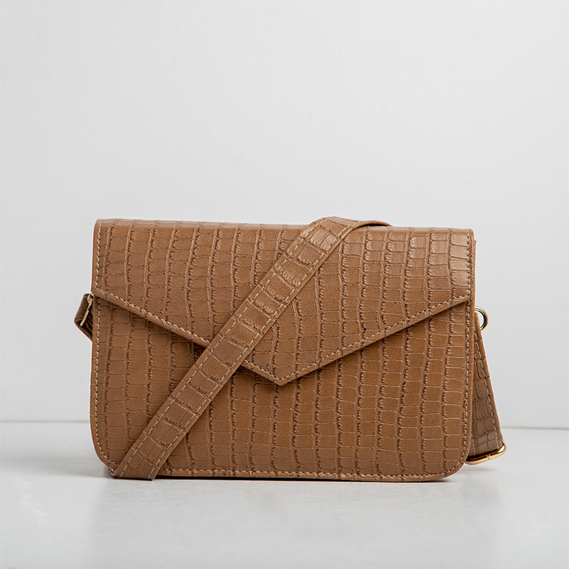 Envelope Cross-Body Bag - CAFE