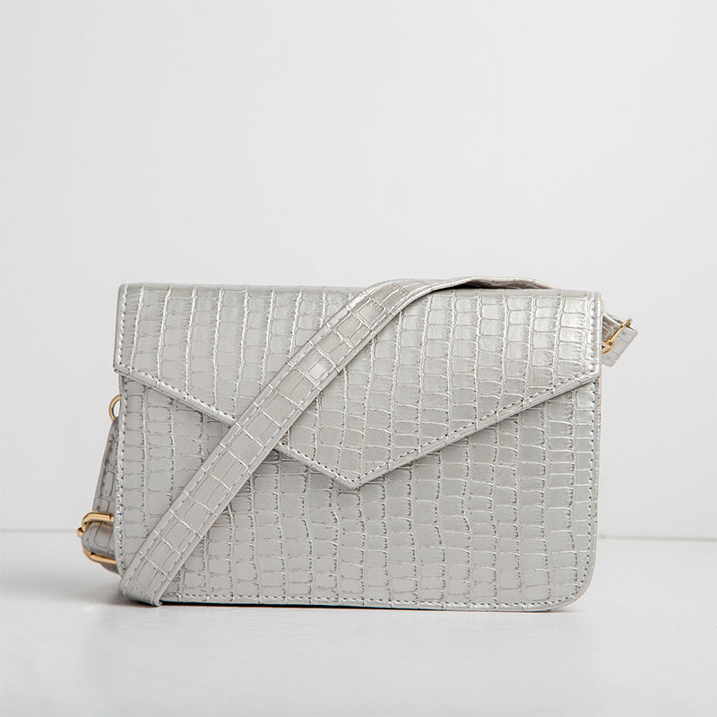 Envelope Cross-Body Bag - SILVER