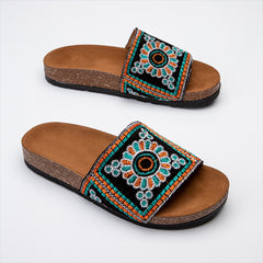 Mandel | Abstract Summer Slippers