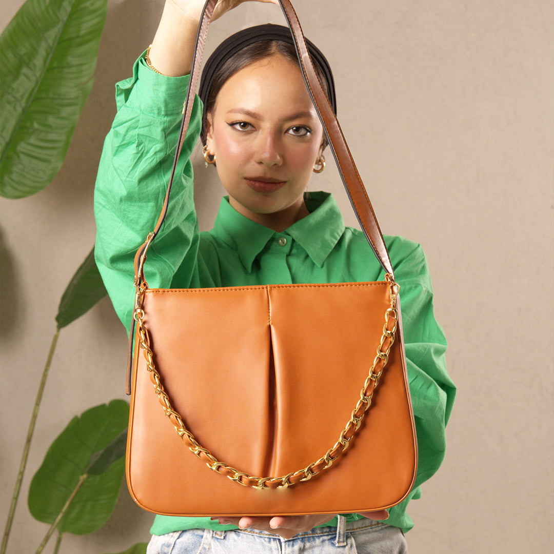 Tufenkian Greens bag | camel