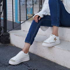 Star Walk | Lace up Sneakers - Beige