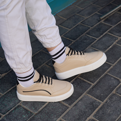 Line UP | Dreamz Lined Laceup Sneakers - Beige