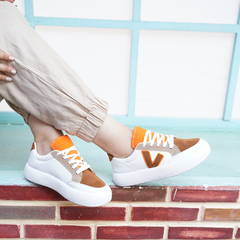Farca | Lace Up Sneakers - Cafe