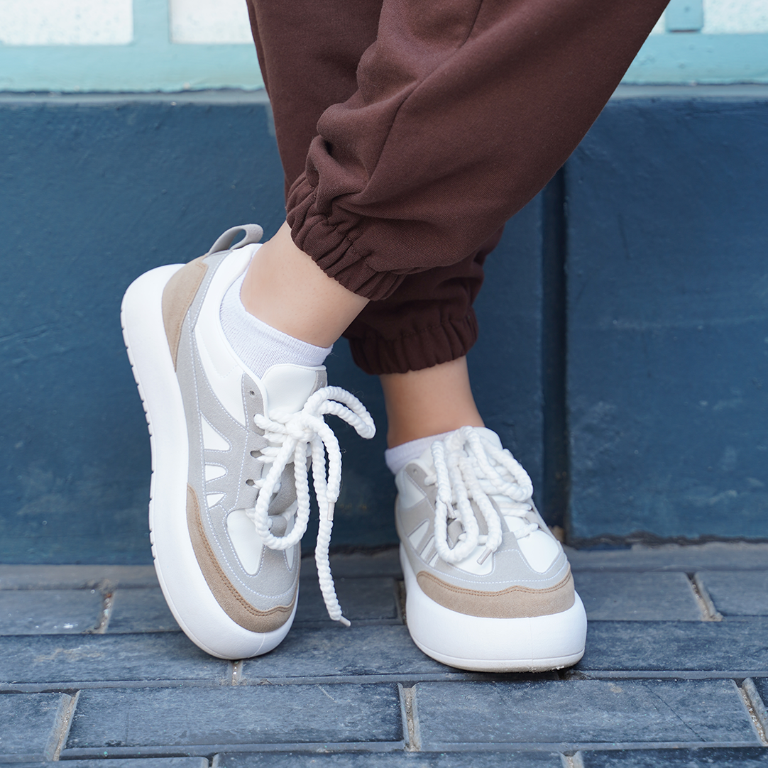 Anacad | Lace Up Sneakers - Beige