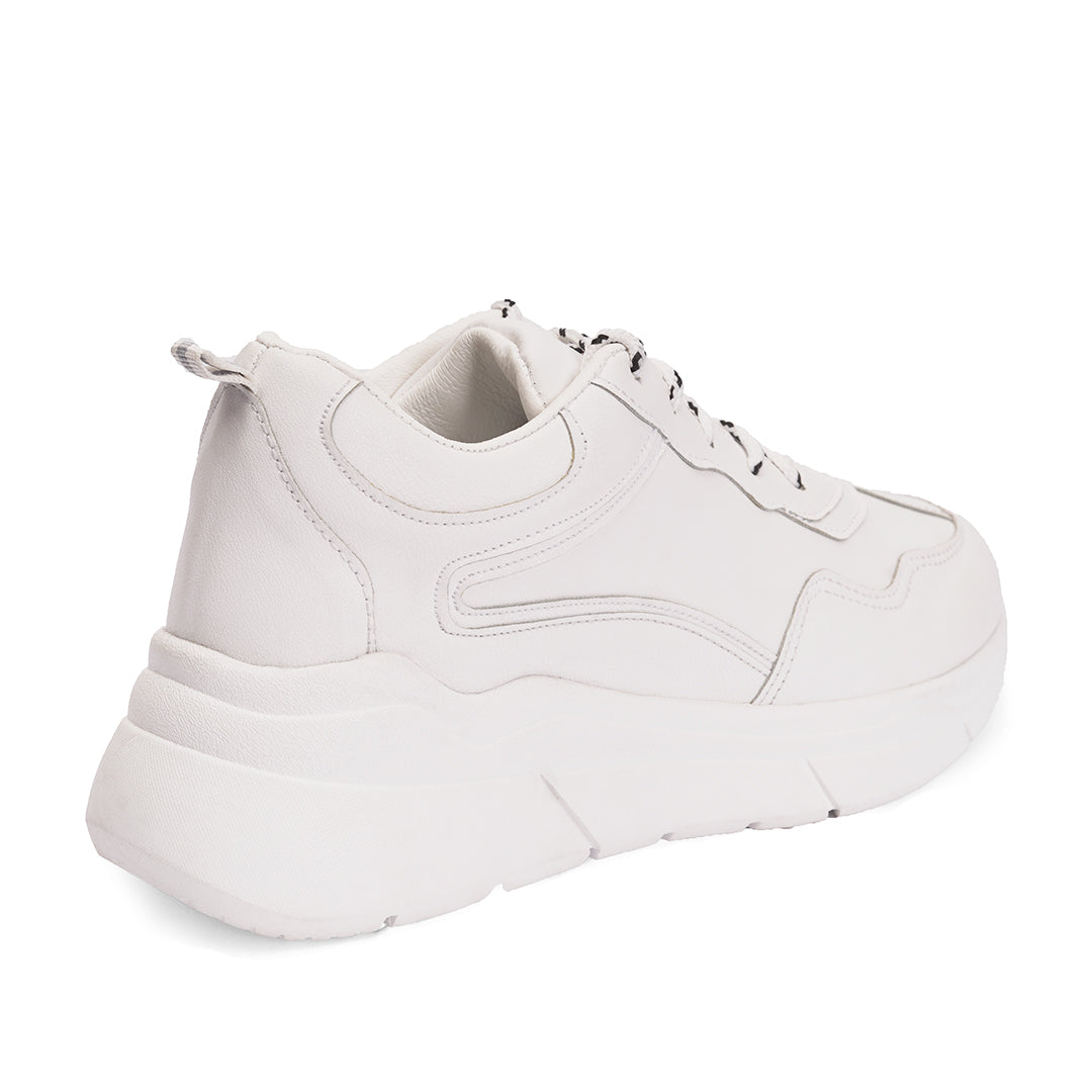 Kuntu | Neat Lace Up Sneakers - White