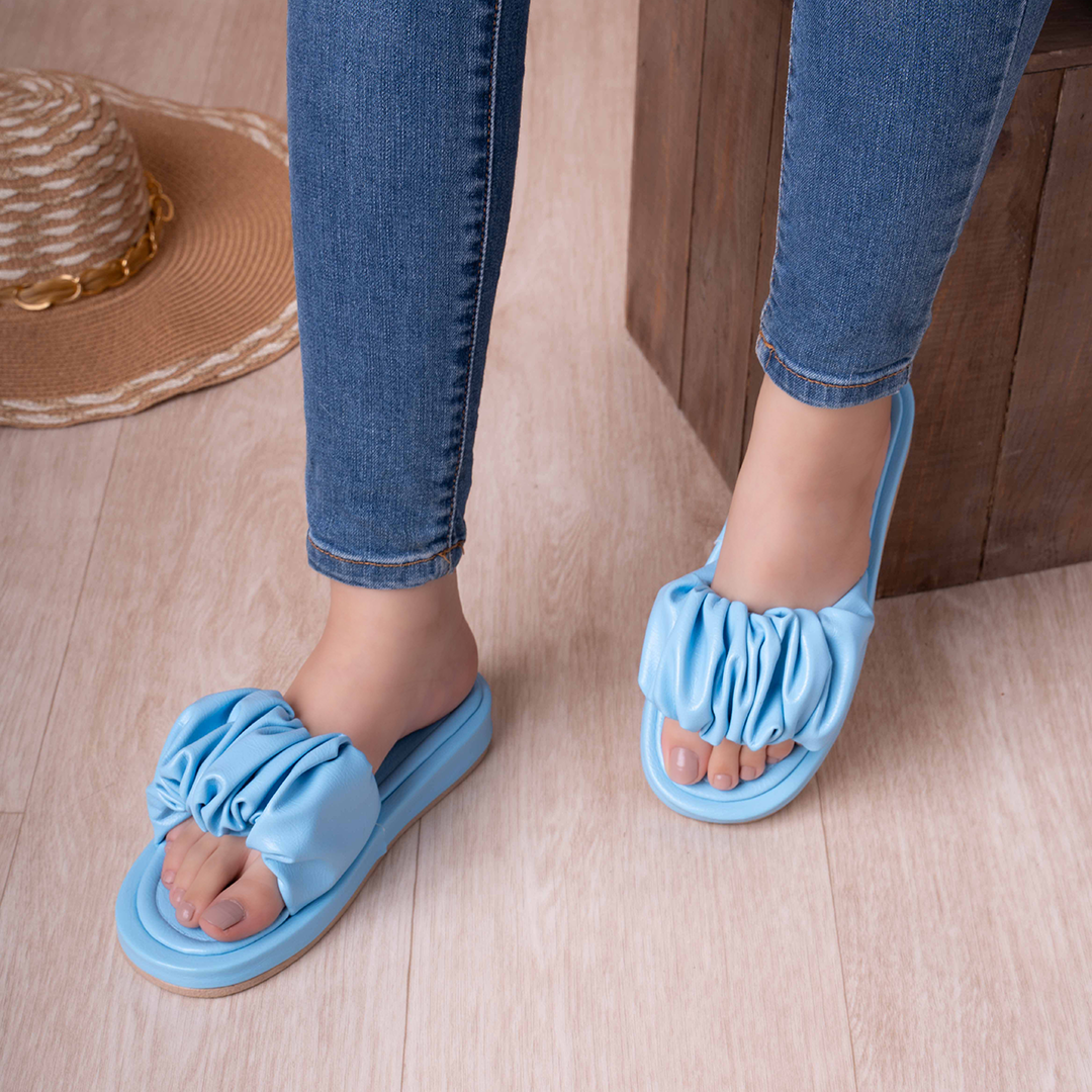 SummerGlide Slippers - Baby Blue