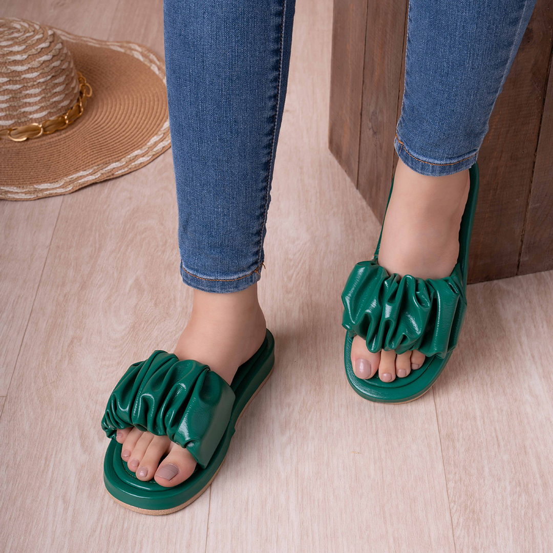 SummerGlide Slippers - Green