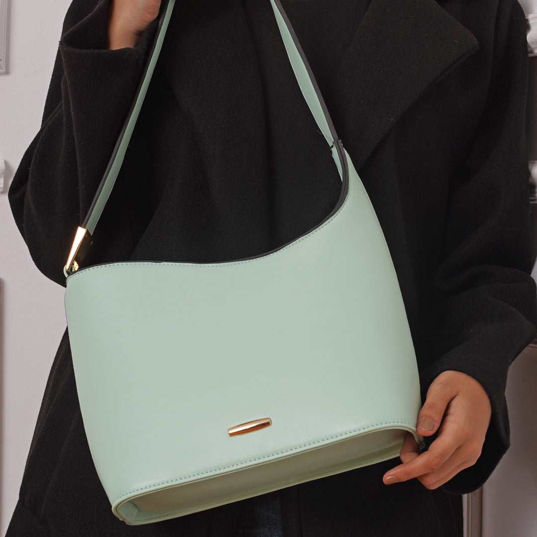 Curved Top Bag - Green