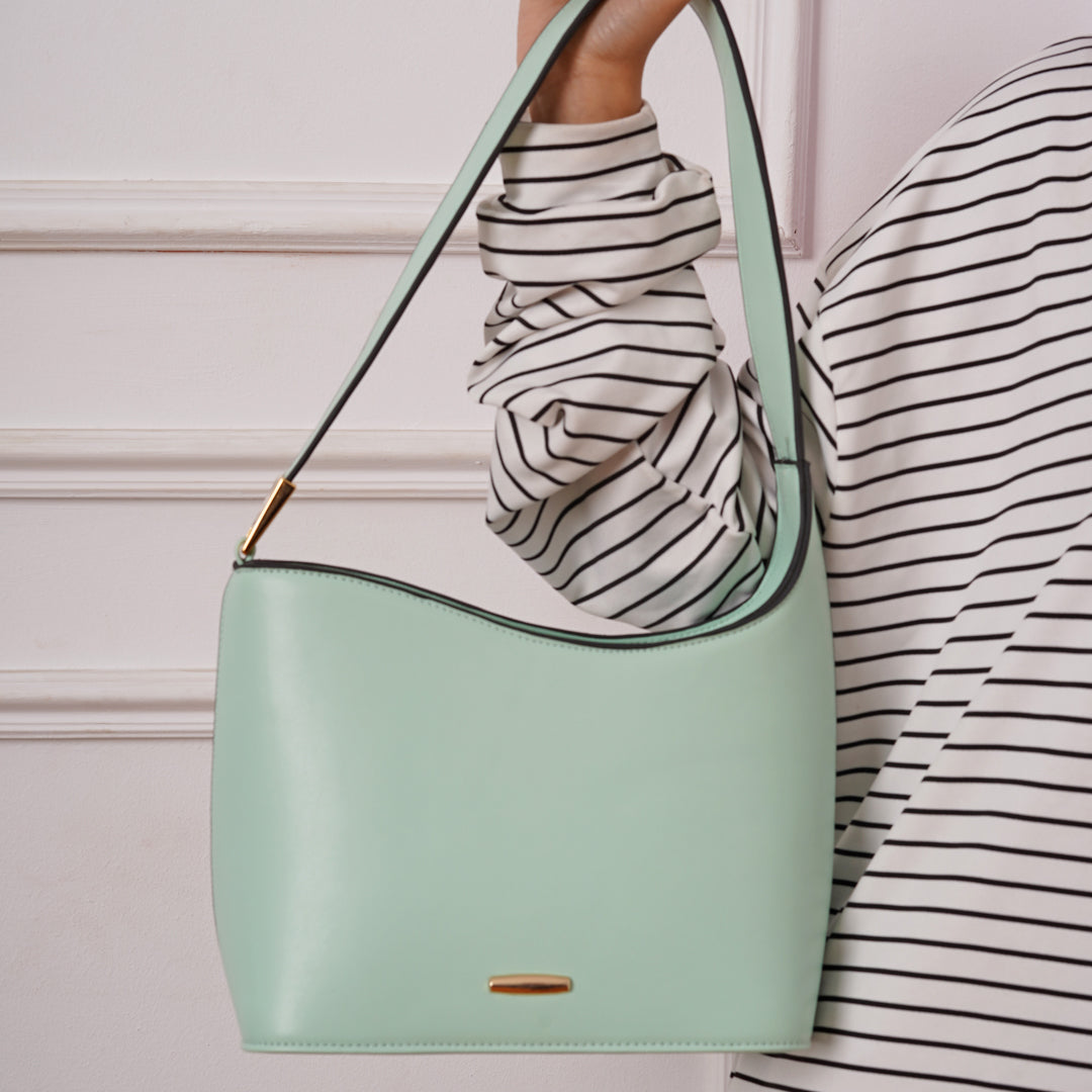 Curved Top Bag - Green