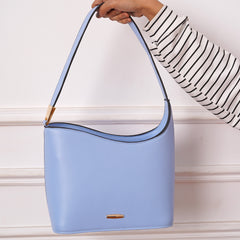 Curved Top Bag - Baby Blue