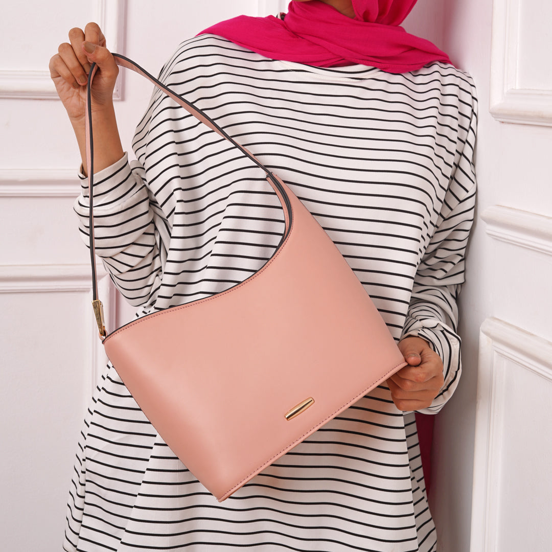 Curved Top Bag - Pink