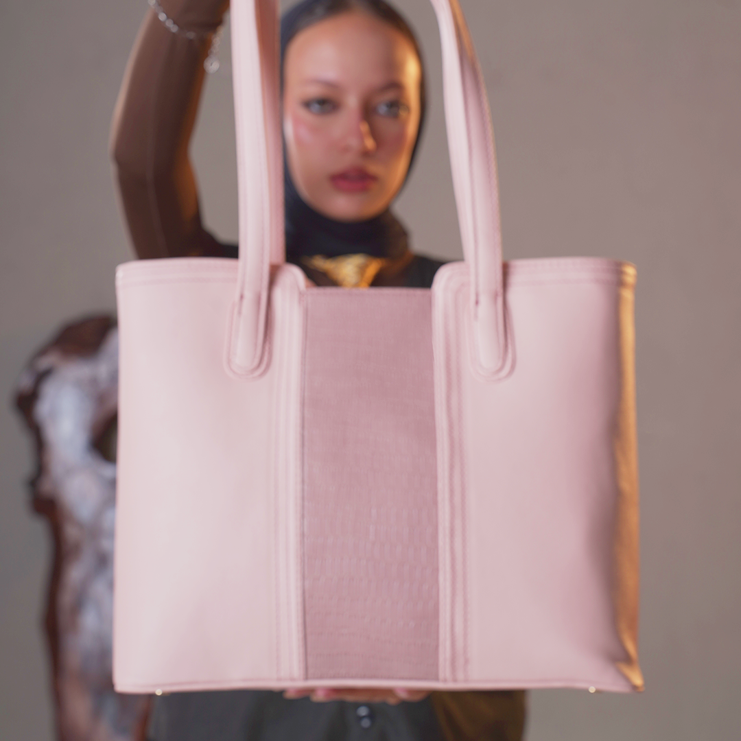 Plain Leather Fanny Bag - Pink