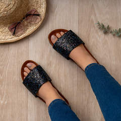 Sturz | Comfy Footbed Slides - Blue