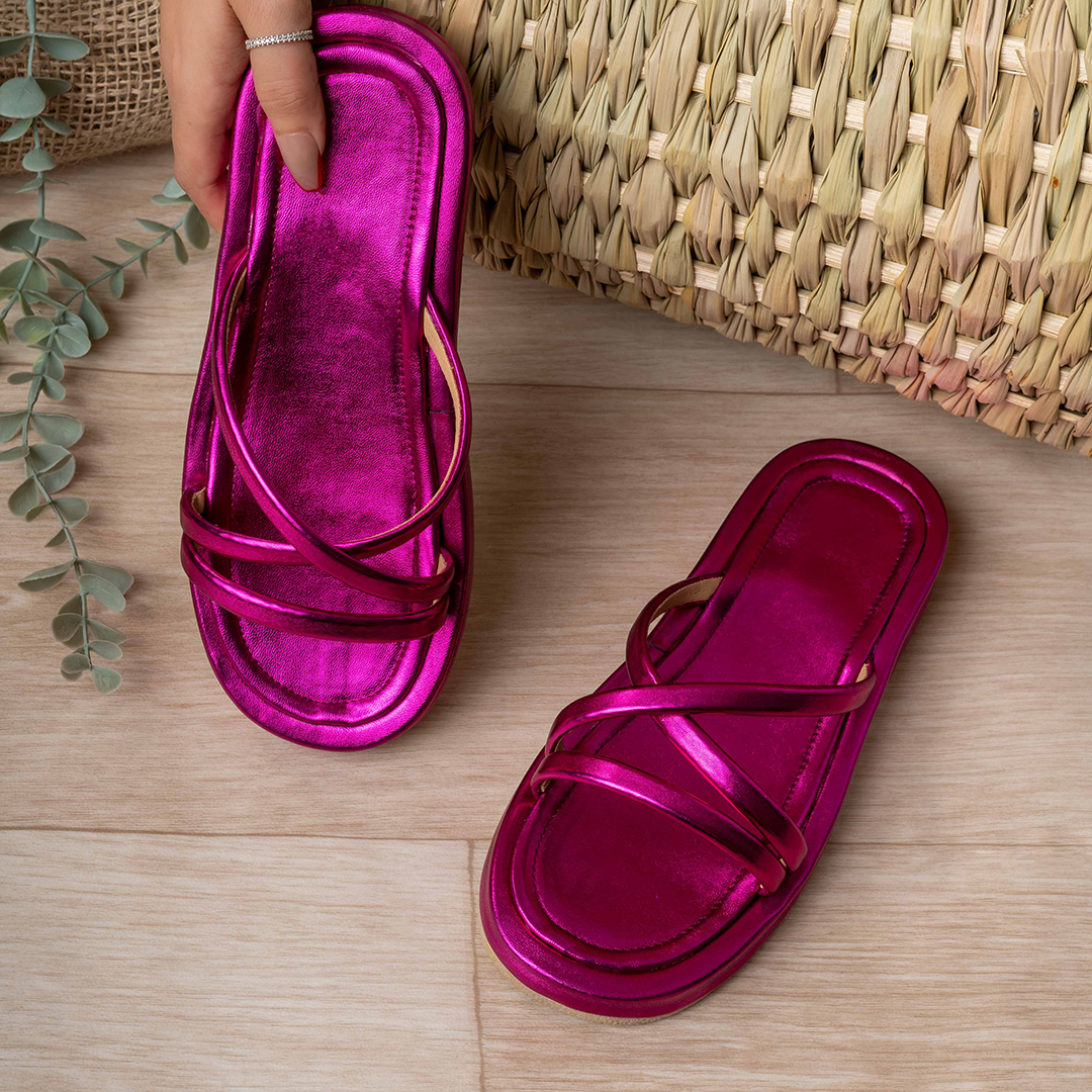 Vacation Veil Slippers - Rose Pink