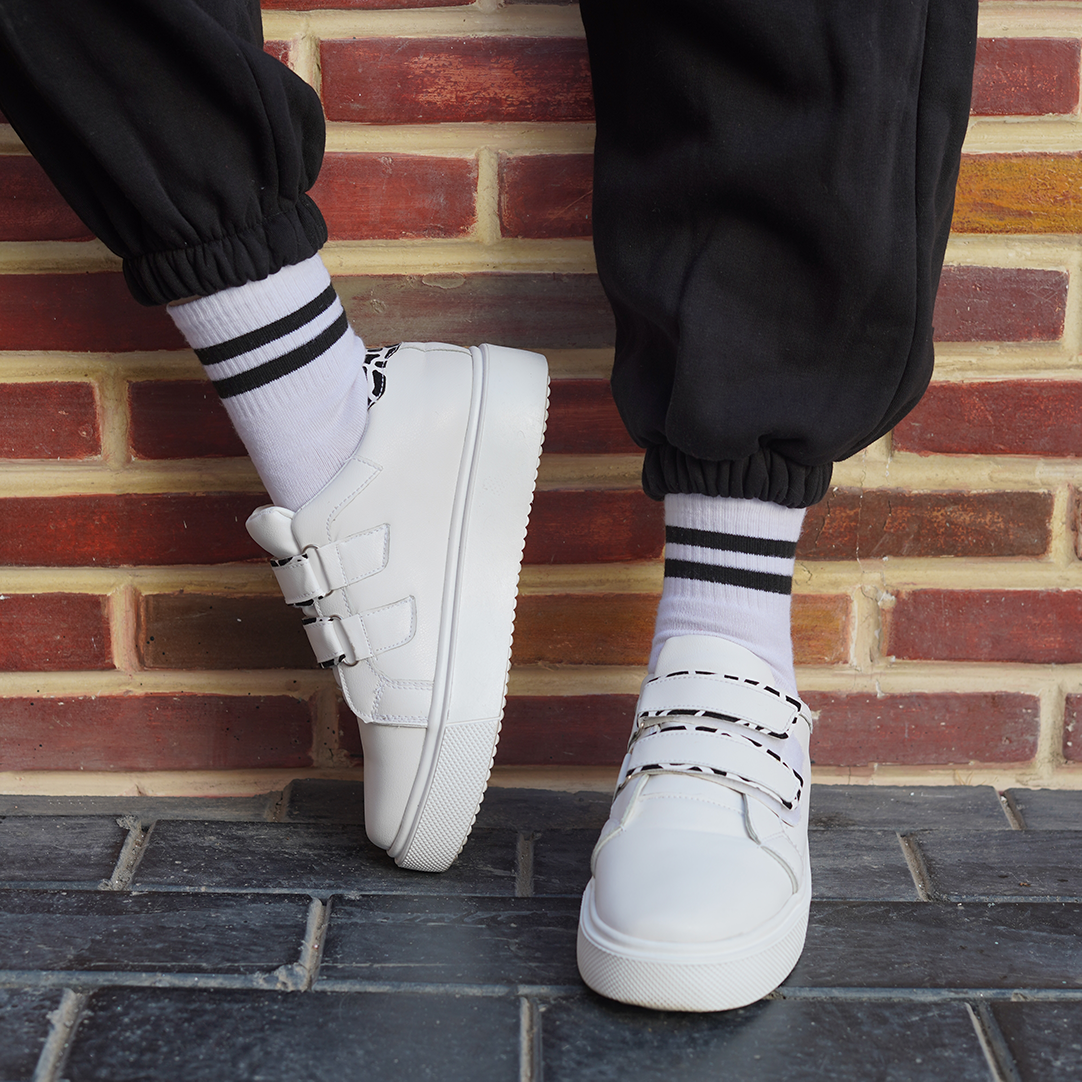 Easy Dreamz | Hook & Loop Sneakers - White