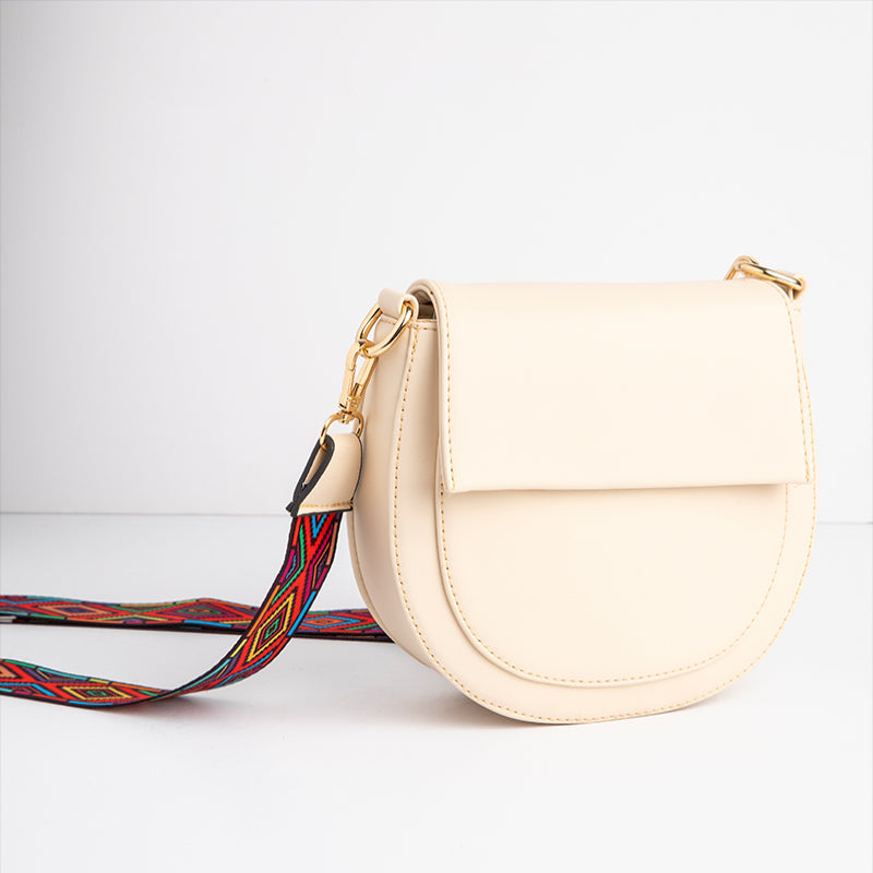 Sturia 2 | Curved Cross Bag - Beige