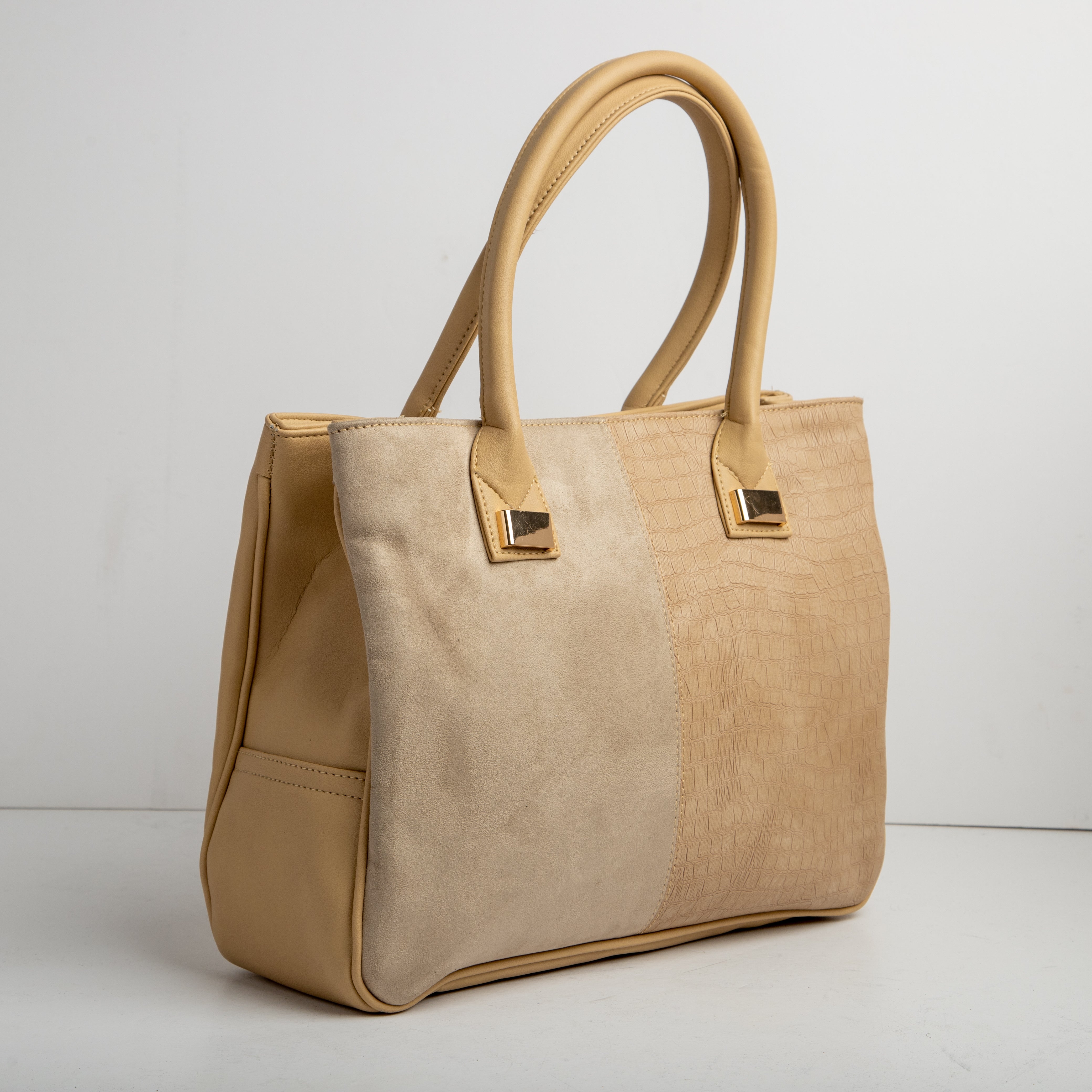 Contaima | Large Half & Half Bag - Beige
