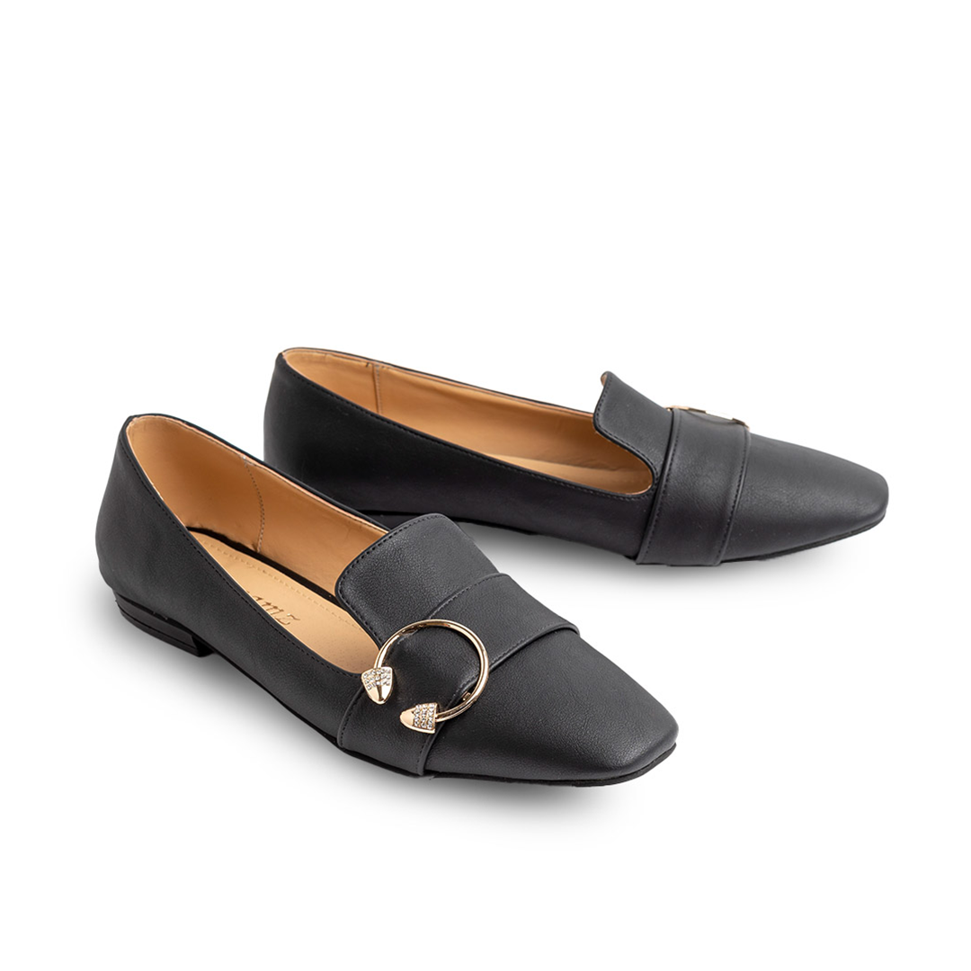 Flugi | Black Flat Shoes