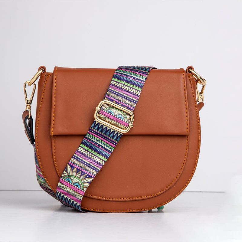 Sturia 2 | Curved Cross Bag - Camel