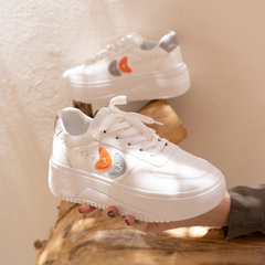 Bulga | Embroidered Lace Up Sneakers - White