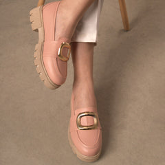 Lavash Shine Loafers | pink
