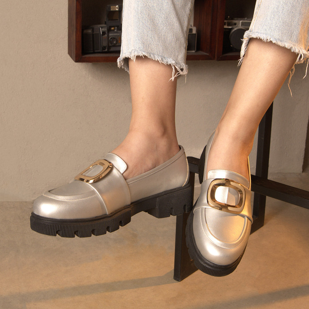 Lavash Shine Loafers | silver