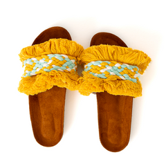 Frime | Fringe Macrame Slides - Yellow