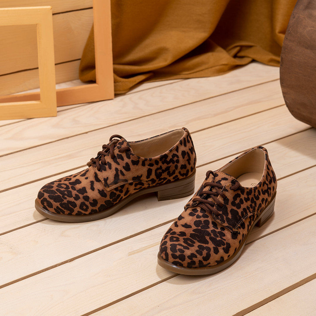 Oxford Tiger Suede Women Shoes