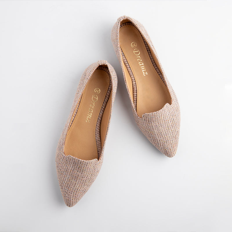 Soft Lenin Pointy Flats - Pink