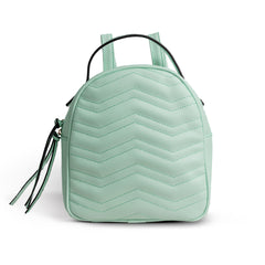 ZigZag Stitched Mini Backpack - Green