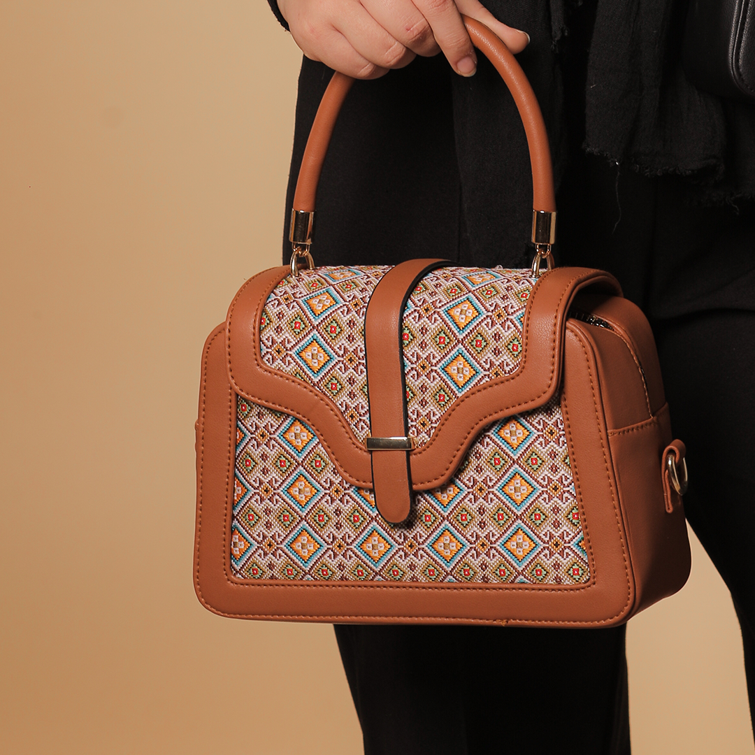 Unique leather satchel handbag - Havan