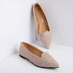 Soft Lenin Pointy Flats - Pink